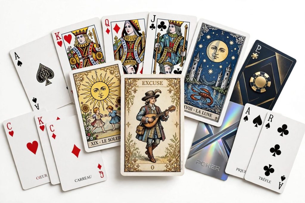 Jeux de cartes personnalisés : bridge, poker, tarot